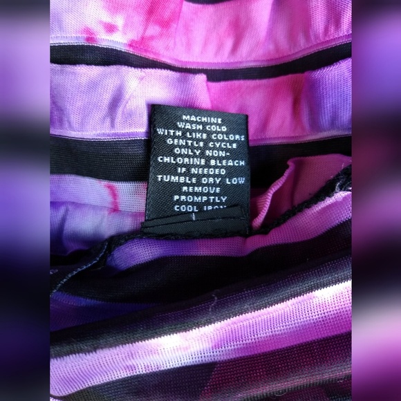 NEW DIRECTIONS Pink & Purple Ruffle Blouse - Picture 4 of 4